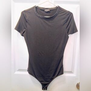 Express Charcoal Short Sleeve Bodysuit